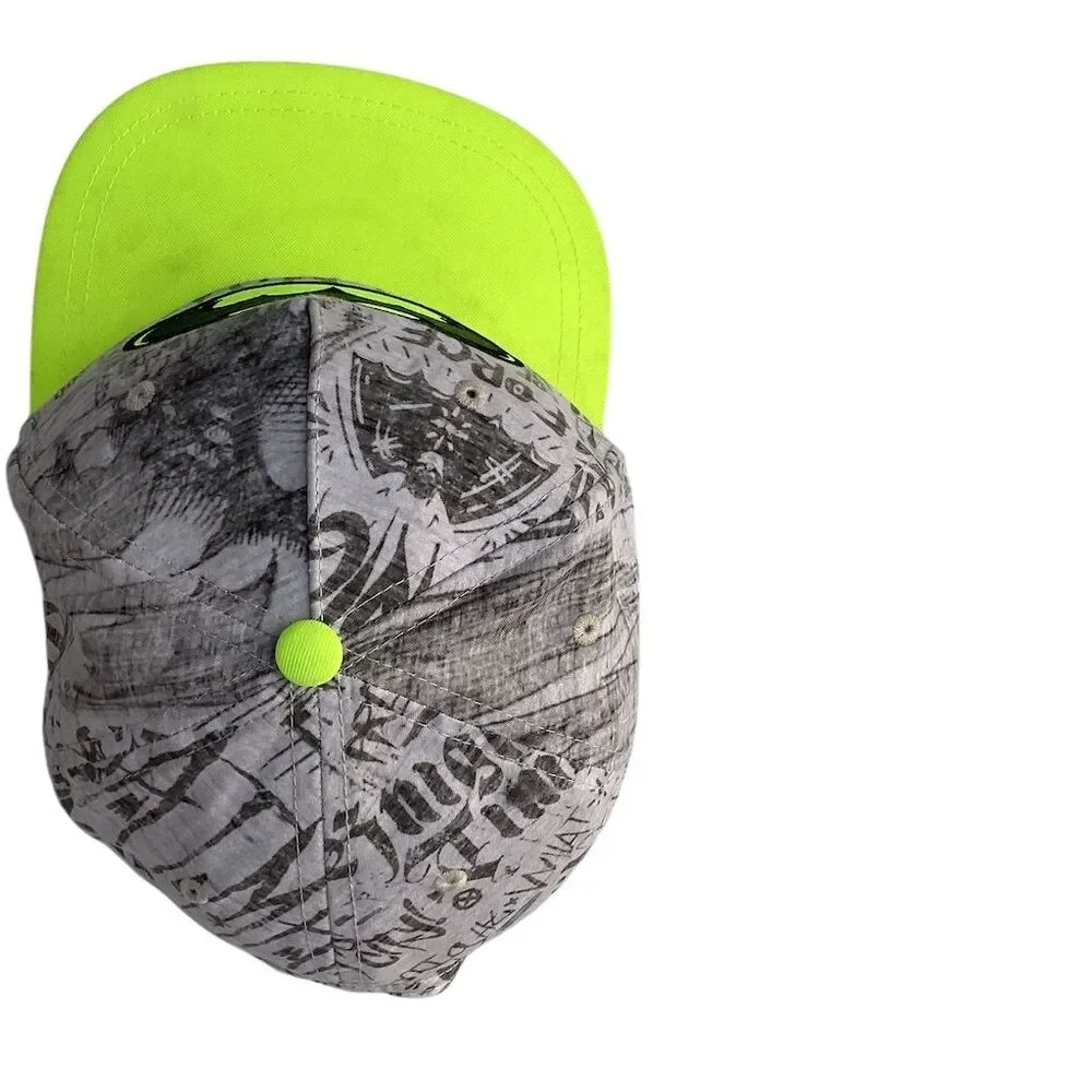 Batman Youth Snapback‎ Hat Neon Yellow Brim Adjustable Comic Graphic